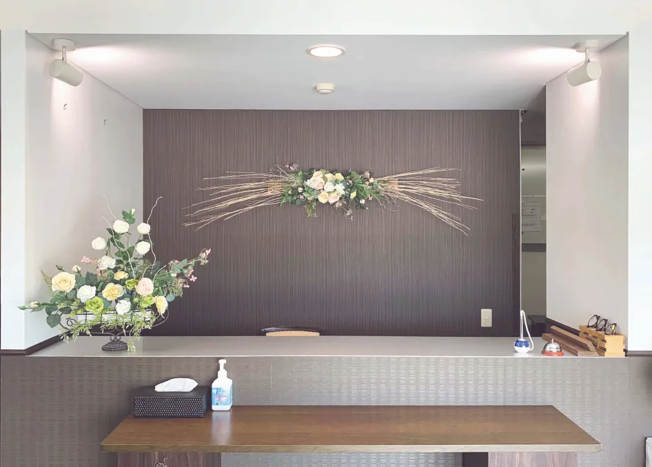 セレモニーホールの受付